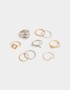 Sets Anillos Metal Anillos Sets De Metal - Combinacion Bicolor