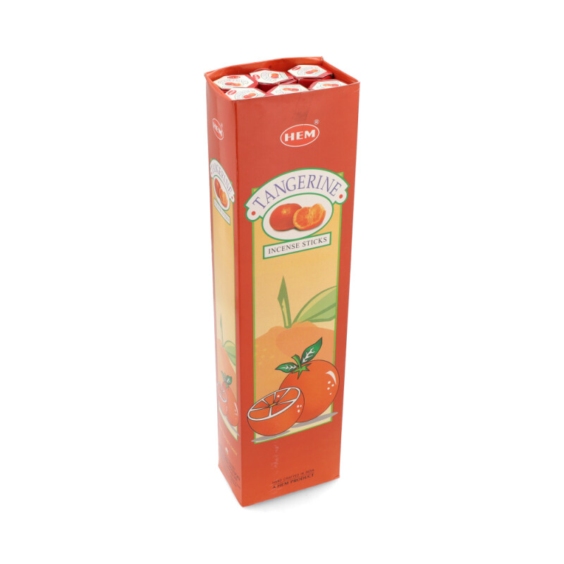 INCIENSO HEM HEXAGONAL LARGA CAJA X6 Mandarina