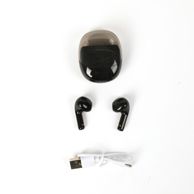 Auriculares bluetooth in ear táctil negro con estuche transparente Auriculares bluetooth in ear táctil negro con estuche transparente