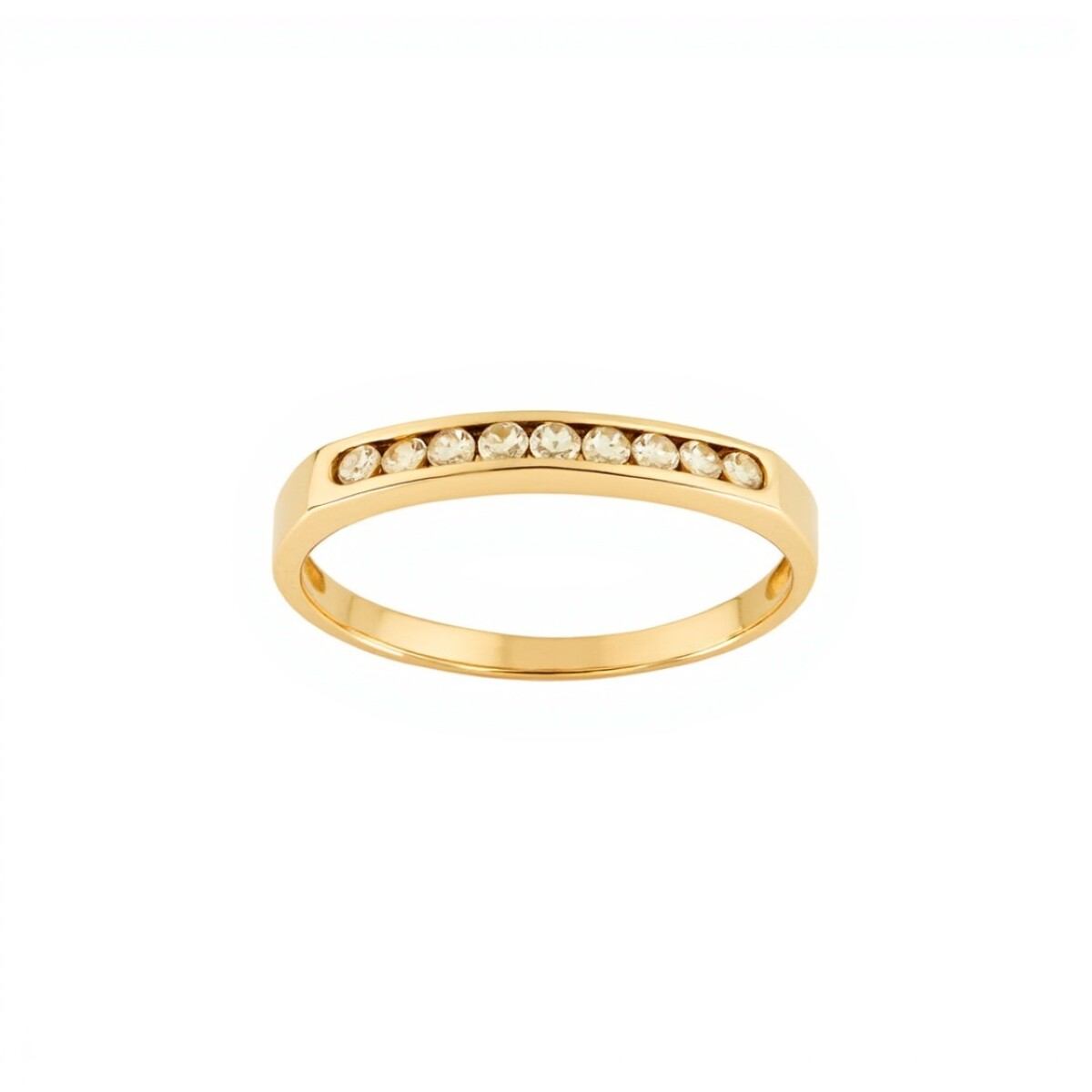 Anillo-Oro bajo-Piedra zirconia-AN8008 - conpiedra 
