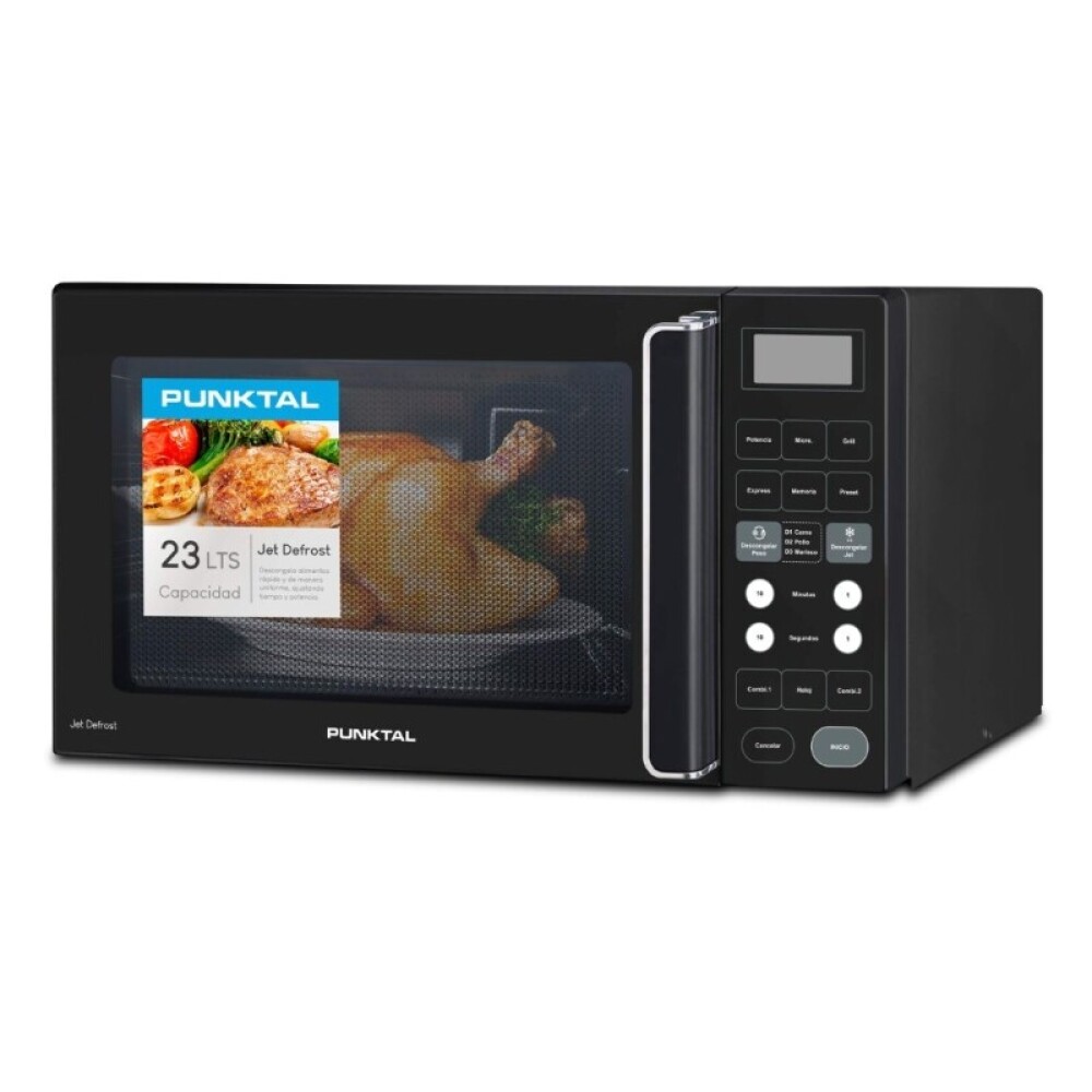 MICROONDAS 23 LTS DIGITAL - GRILL - COLOR NEGRO - 900 W - 6 NIVELES negro