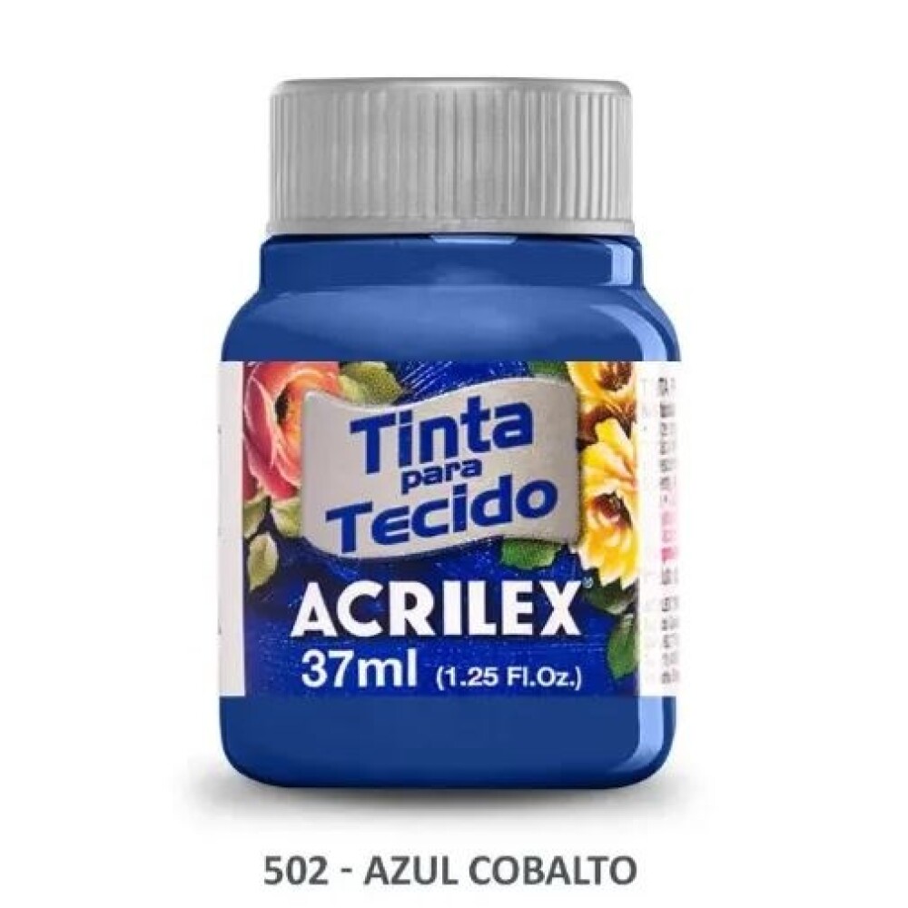 Pintura Para Tela 37 Ml. 502 Azul Cobalto Acrilex #PINTURA PARA TELA ACRILEX 37 ML. 502 AZUL COBALTO