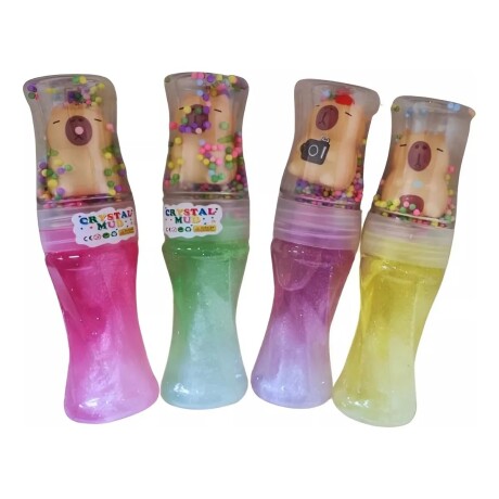 Slime Brillante con Capibara Squishy y Pelotitas 001