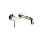 Griferia Lavatorio Pared Cuerpo Labrado En Brushed Nickel - Serie Signature