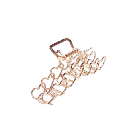 Broche pinza dorada para el cabello corazones Broche Pinza Dorada Para El Cabello Corazones