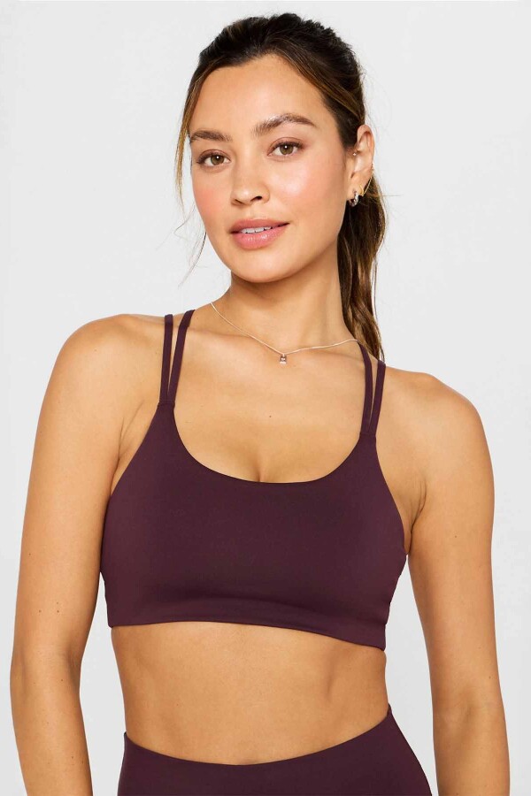 Top Principal Low Impact Bra Mujer Oxblood