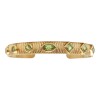 Brazalete Pune-Plata rodinada 925 con micra de oro 18k-Piedra Peridoto-BR2025 conpiedra