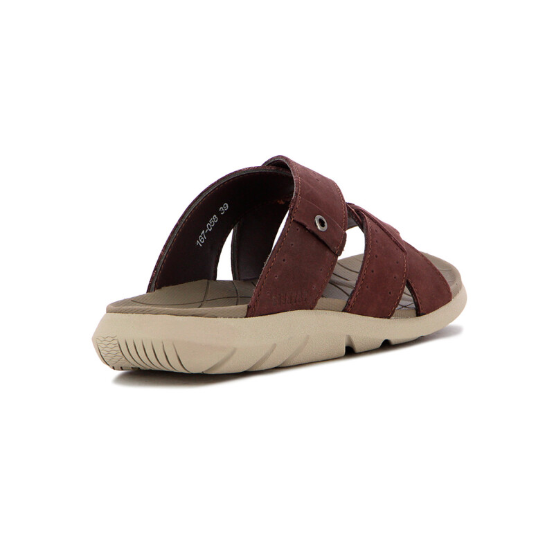 Country Sandalia De Hombre Tira Cruzada - Marron Oscuro Marron Oscuro