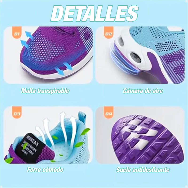 Championes De Dama Calzado Deportivo Gran Comodidad Running Negro Talla 36