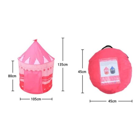 Carpa Castillo Para Niño O Niña C/mosquitero Y Suelo Rosa
