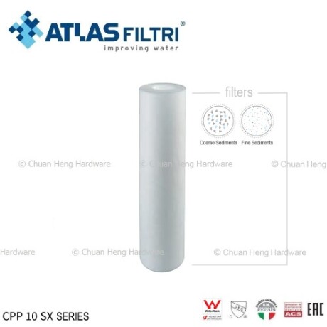 Repuesto filtro Polipropileno estriado 10" 1 Mcr