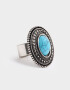 Anillos Medianos y Grandes Piedra Anillo Mediano Con Piedra - Plateado