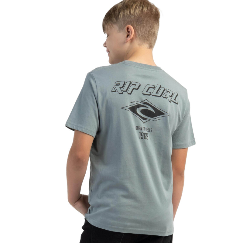 Remera Rip Curl Fadeout Icon Niño - Mineral blue Remera Rip Curl Fadeout Icon Niño - Mineral blue