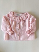 Camisa ruffle rosa palo Camisa ruffle rosa palo