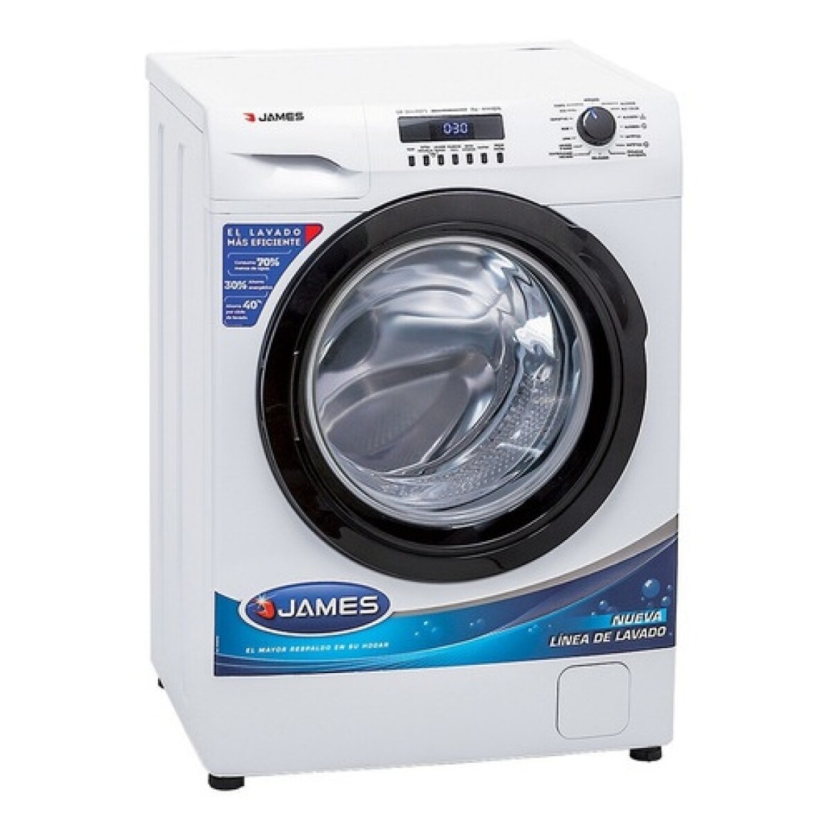 Lavarropas Automático James 8Kg Carga Frontal Garantía Oficial - Blanco 