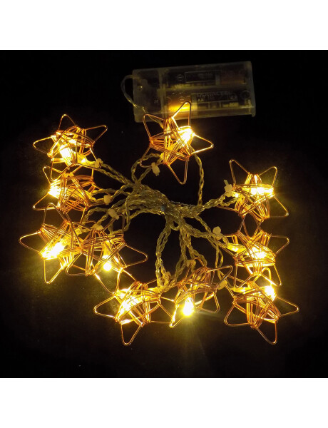 GUIA LED X20 ESTRELLAS METAL COBRIZAS 5CM GUIA LED X20 ESTRELLAS METAL COBRIZAS 5CM