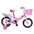 Bicicleta infantil Shengdi Rod 12 Canasto Parrilla Rueditas Color Rosa Claro