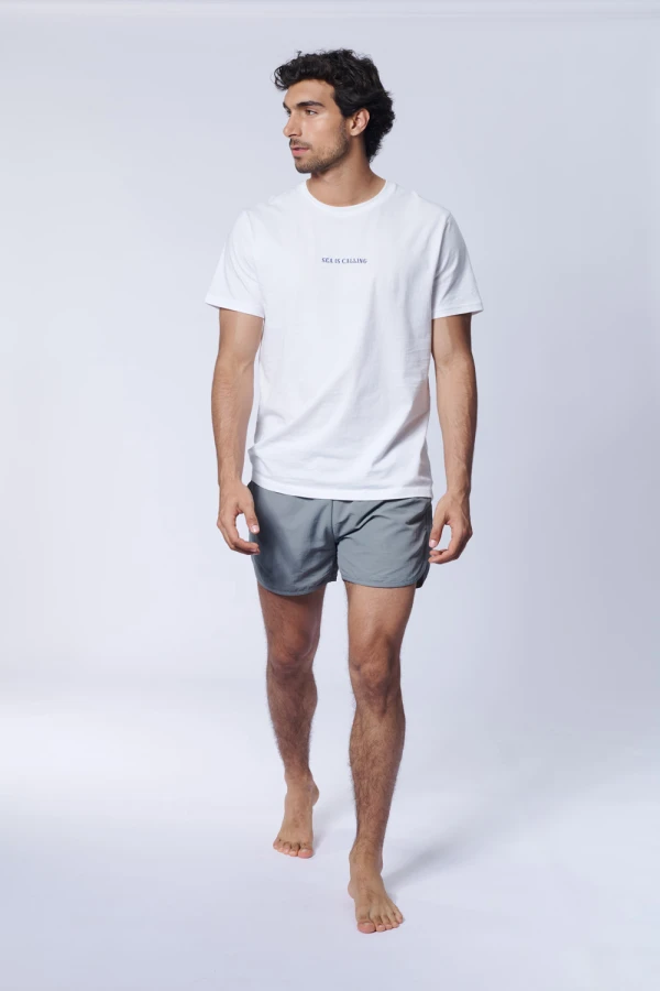 Short de baño runner Gris Claro