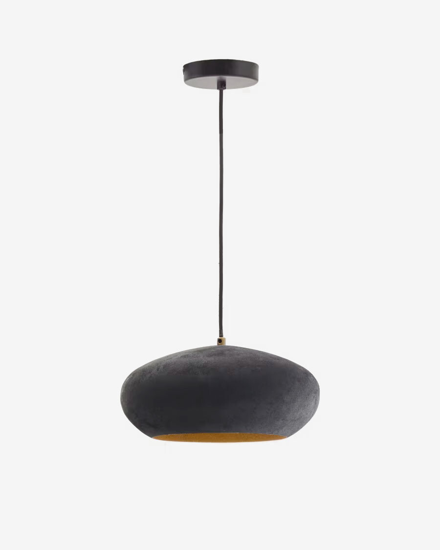 Lámpara de techo Inda de metal con acabado negro Ø 30 cm