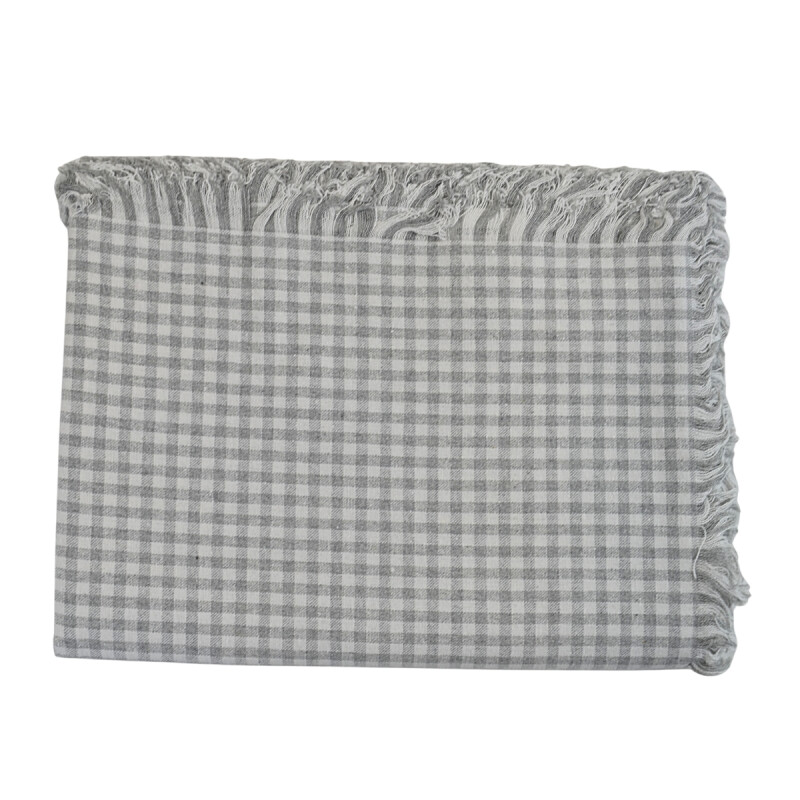 Mantel algodón 140x180cm CUADRADO GRIS