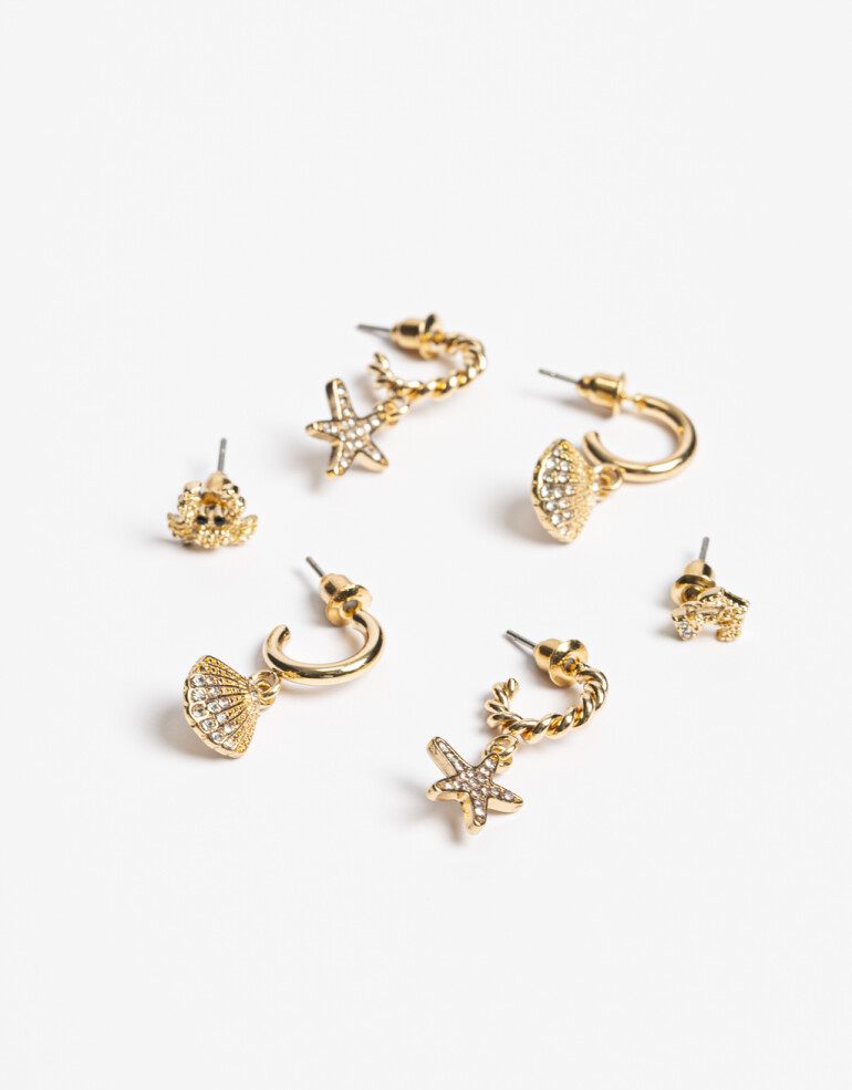 Aros Sets Strass Set Aros Marítimos - Dorado