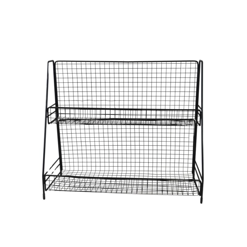 Organizador De Metal 2 Niveles 40x16x34.4cm NEGRO