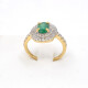 Anillo En Oro 18K, Esmeralda Y Brillantes Anillo En Oro 18K, Esmeralda Y Brillantes