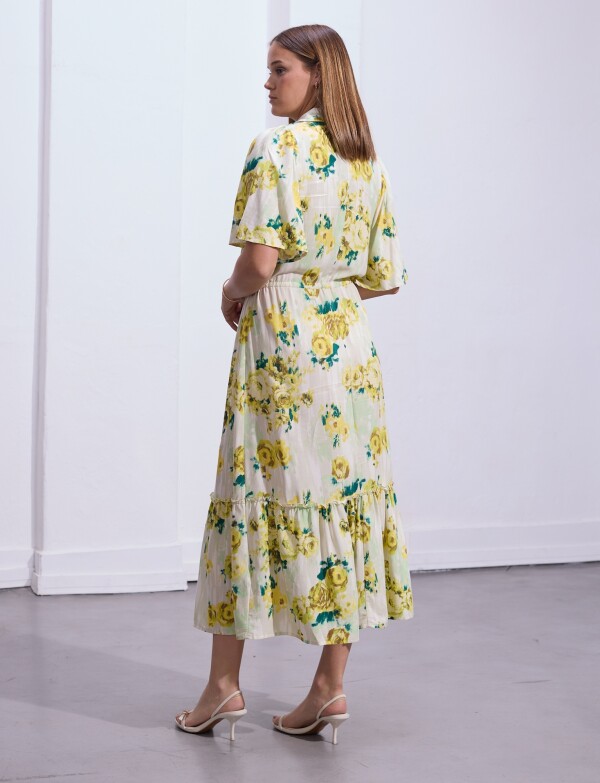 Vestido Maxi Printed MULTI/AMARILLO