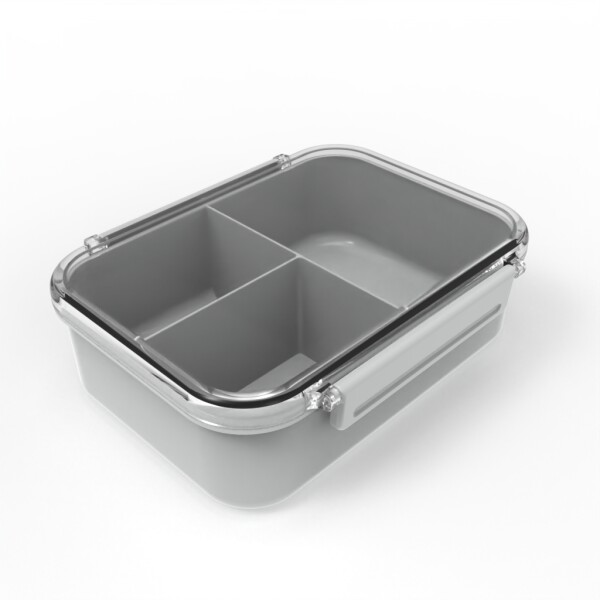 Bento box con divisiones 890ml gris
