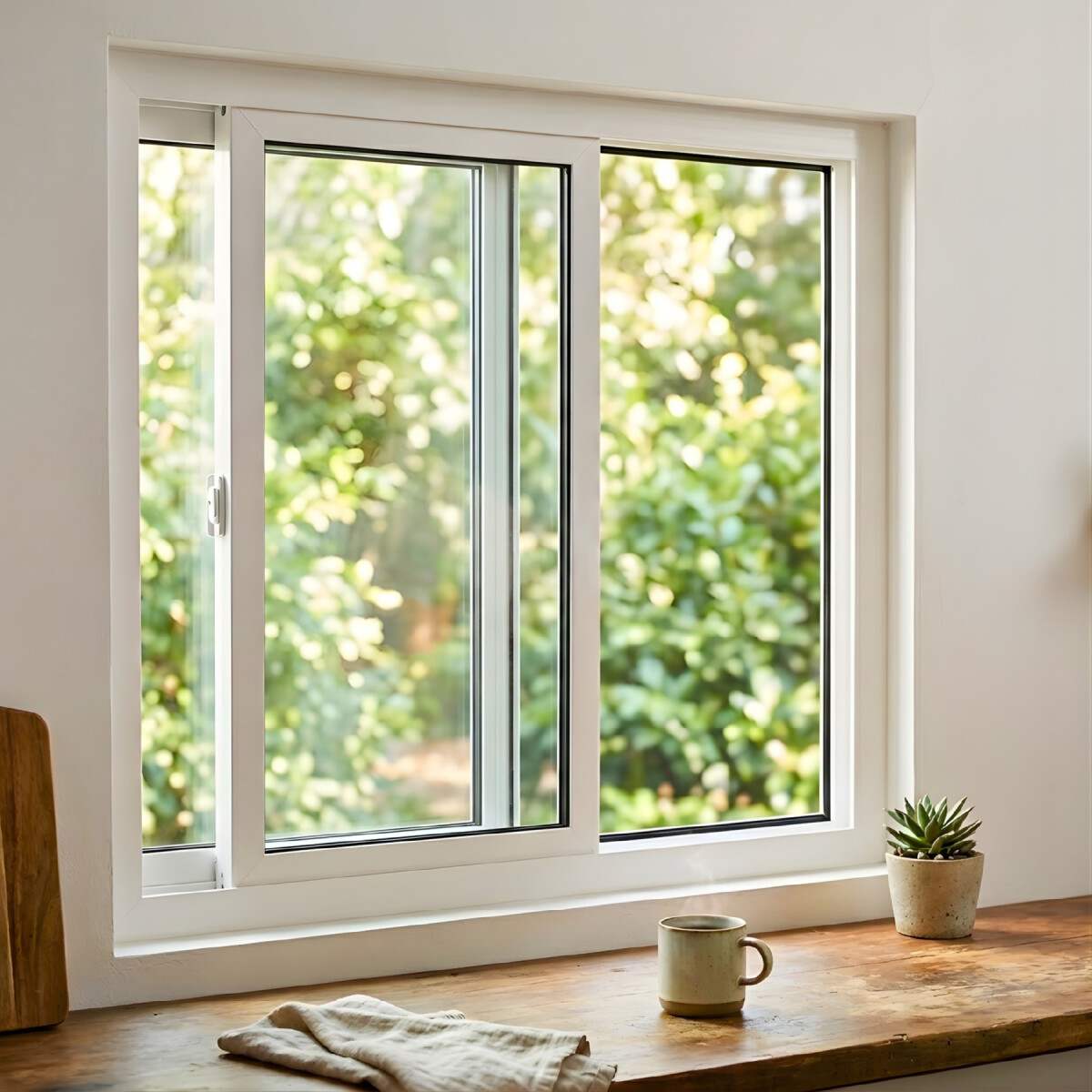 Ventana de PVC Blanco 120 X 100 Cm Corrediza Premium 
