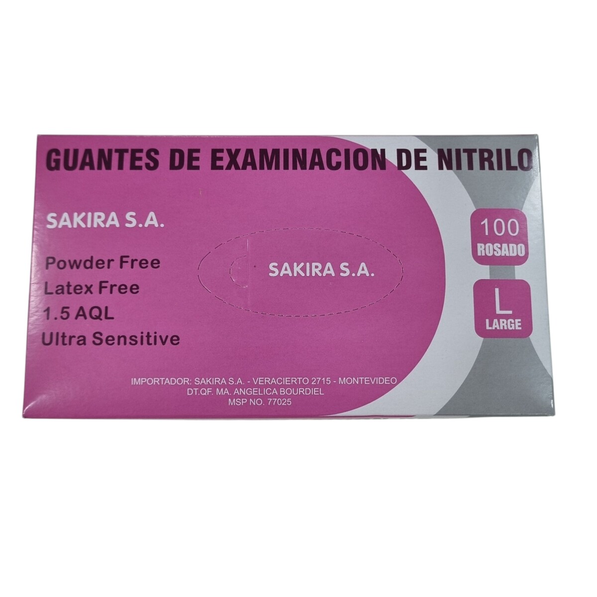 Guante de Nitrilo Rosa - S 
