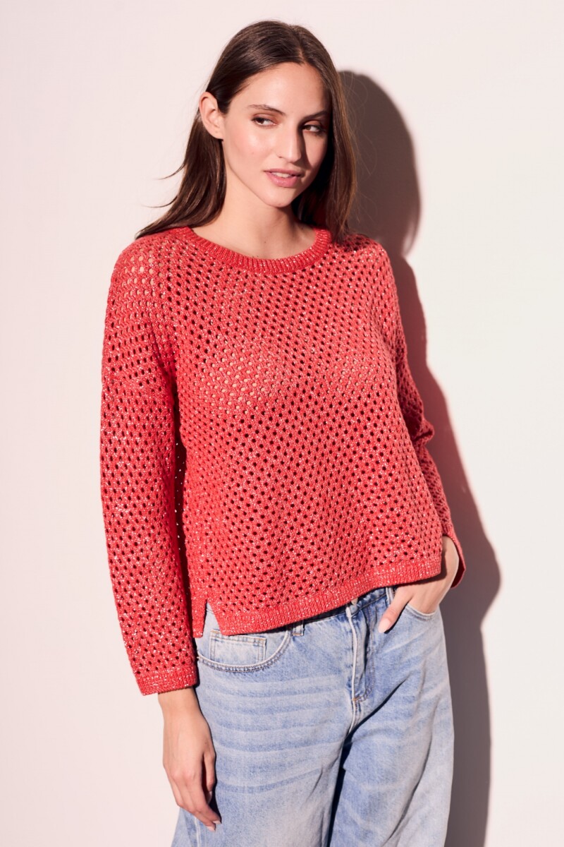 Sweater Lurex Rojo