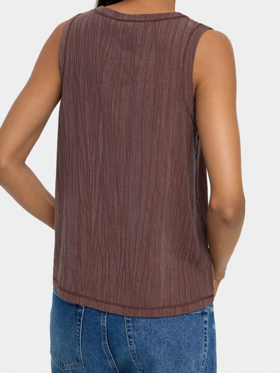 Top Fluido De Rayas marron