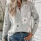 Buzo flores zipper AGNES Gris