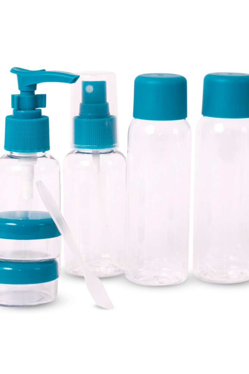 Set Botellas Plasticas Para Viaje Brio Envases Perfume Crema Set Botellas Plasticas Para Viaje Brio Envases Perfume Crema