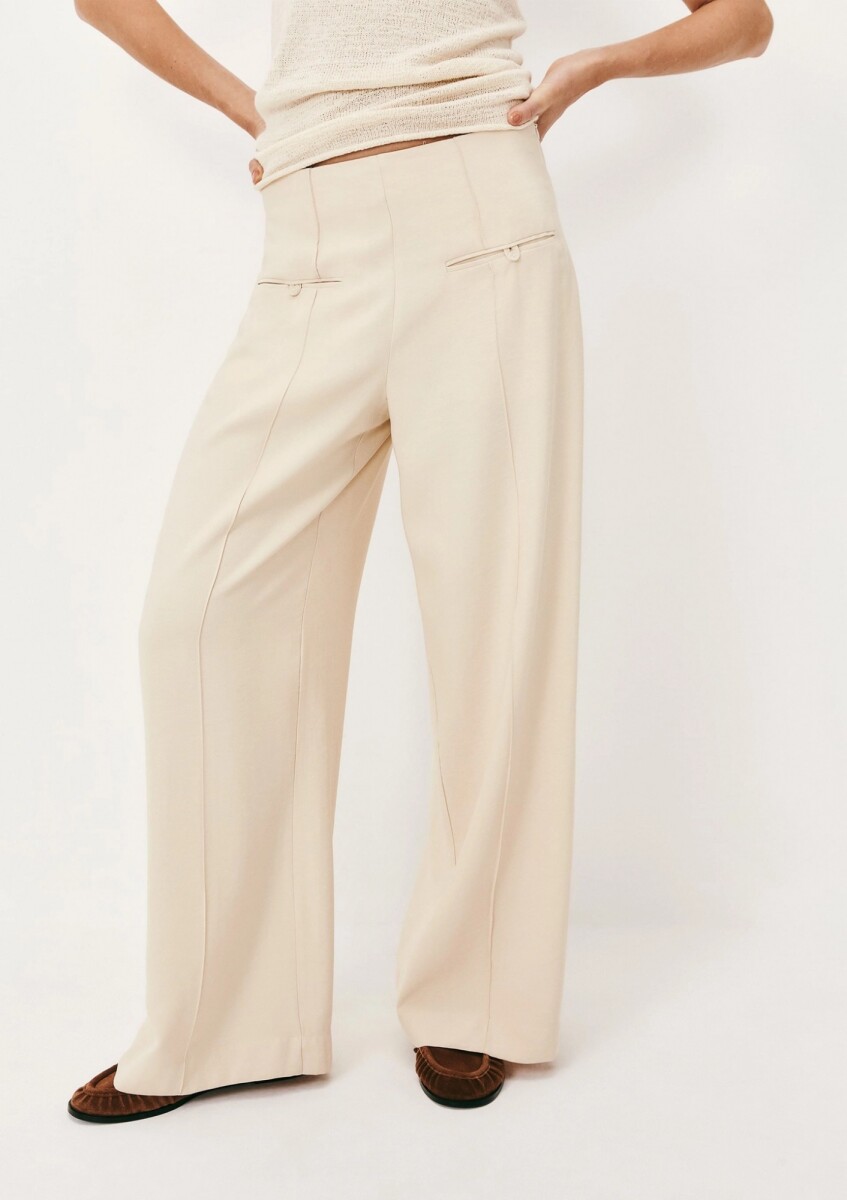 PANTALÓN RECTO - BEIGE 