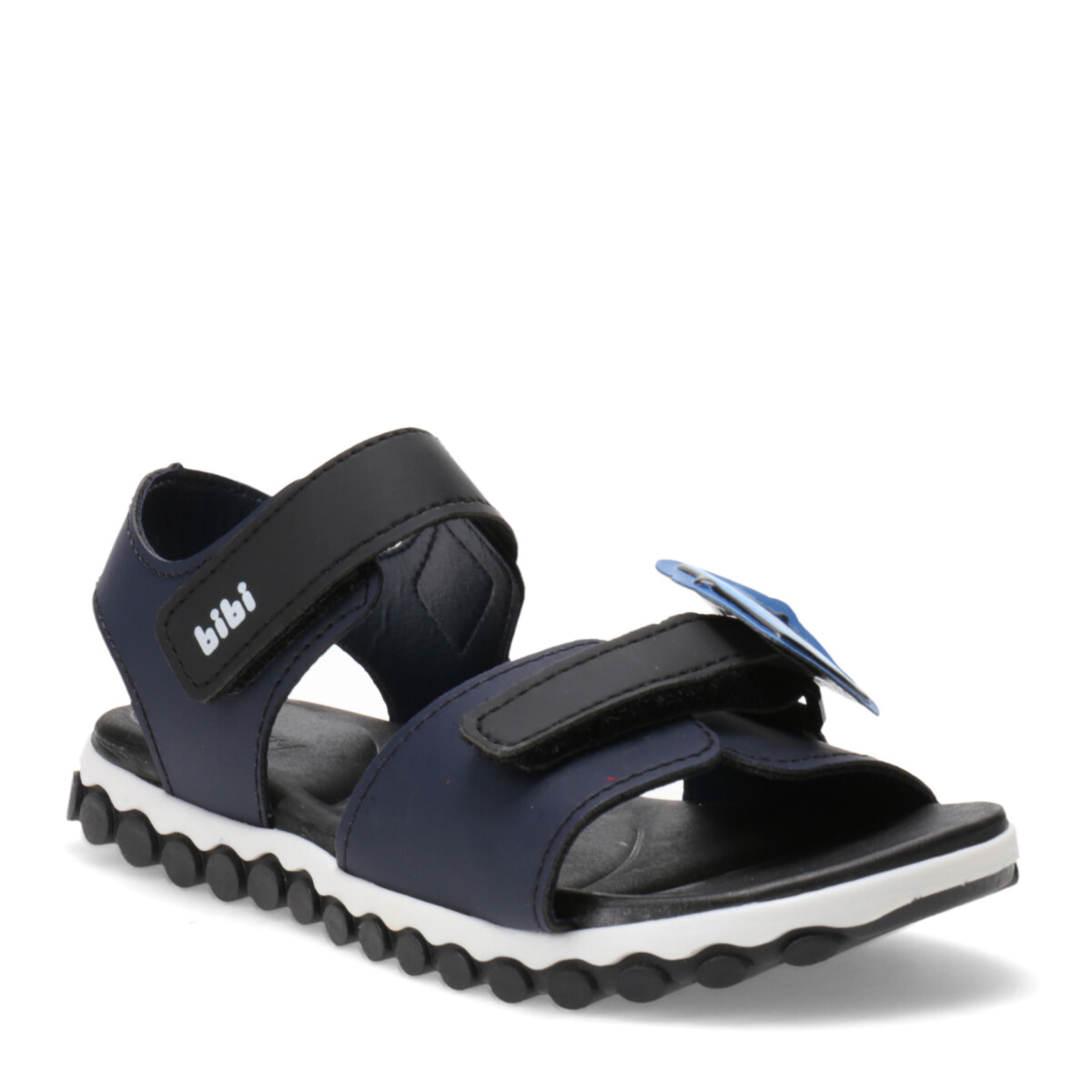 Sandalias Infantiles Bibi Roller Tiburon Velcros - Azul Marino - Negro 