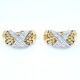 Caravanas clips combinadas en oro 18k con brillantes Caravanas clips combinadas en oro 18k con brillantes