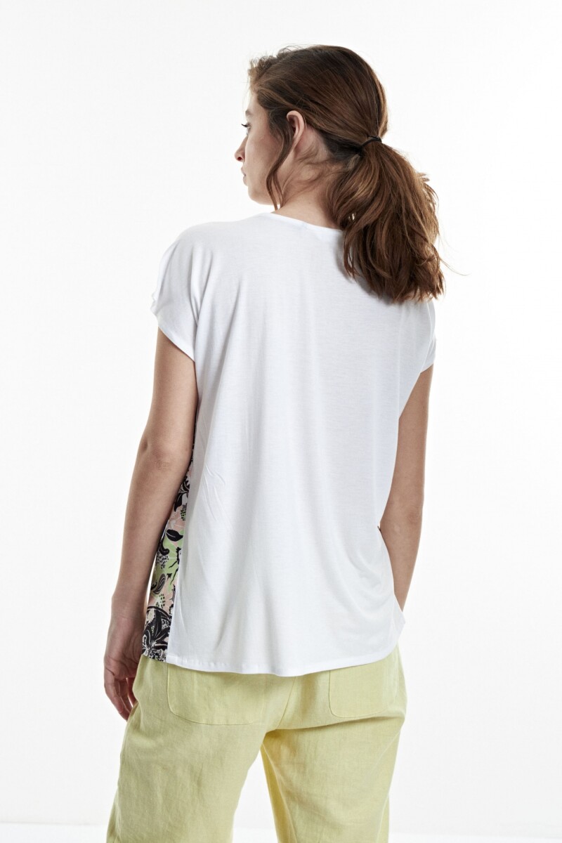 Blusa frente estampado floral crudo