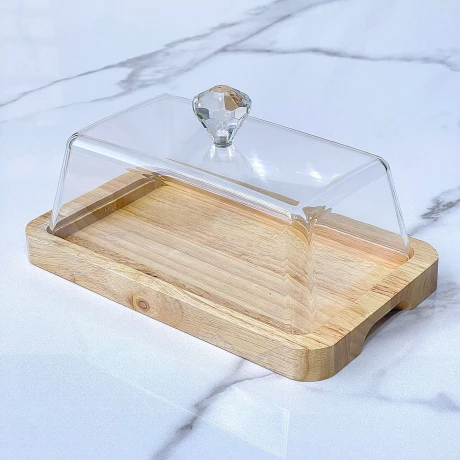 Mantequera Madera Bambú C/Acrílico Alto 9cm x Ancho 12.5cm x Largo 21cm Mantequera Madera Bambú C/Acrílico Alto 9cm x Ancho 12.5cm x Largo 21cm