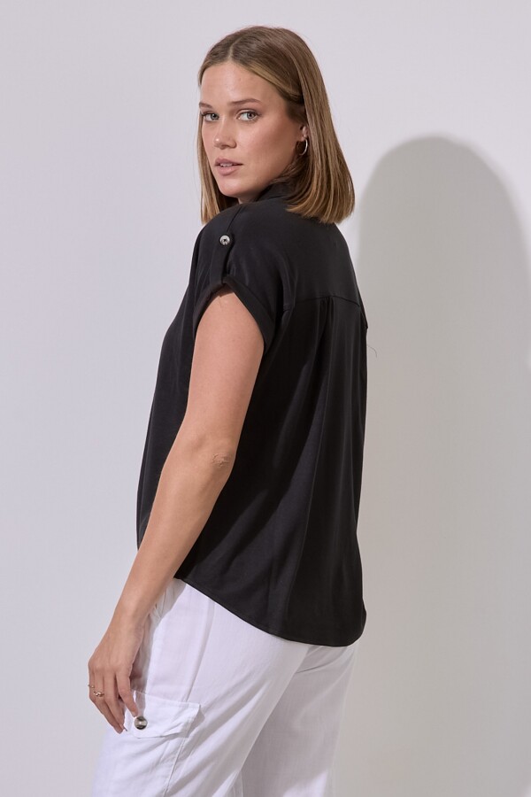 Blusa Botones NEGRO