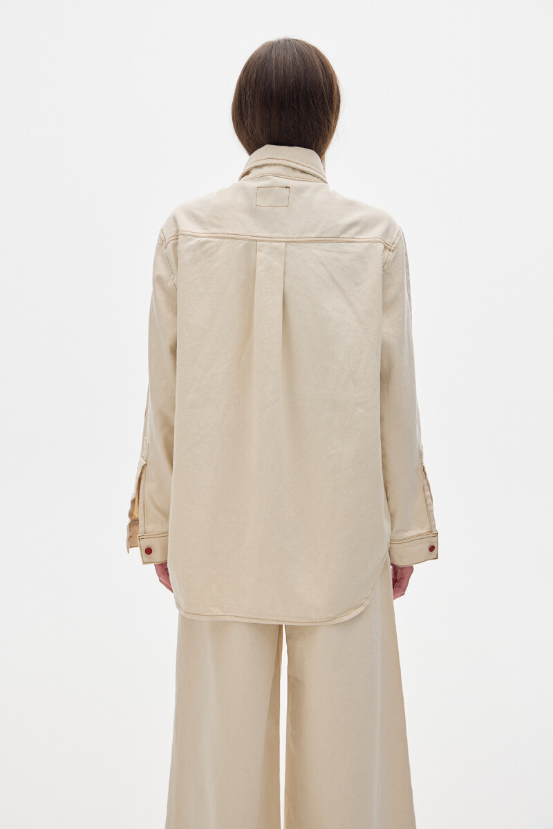 Camisa Noble Denim Solid Blanco