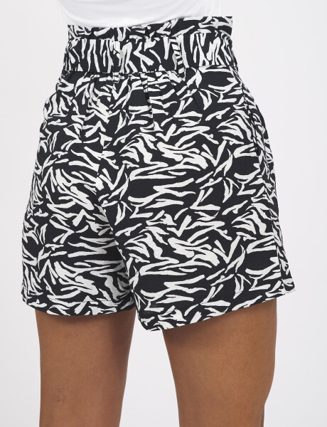 Short estampado negro