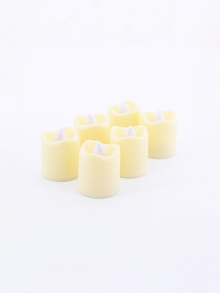 VELAS LED SET X 6 BLANCO