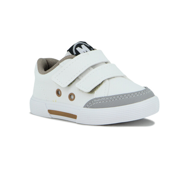 Molekinho Zapato Casual Infantil Napa Floter Rustico Neo Blanco-gris