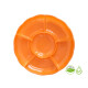 Bandeja Circular Biodegradable para Copetin x3 Un Naranja