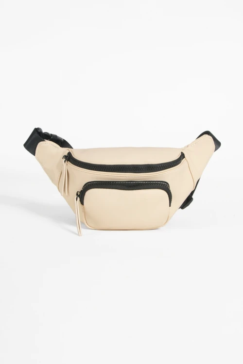 Riñonera color bolsillo beige