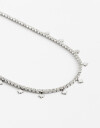Collares Cortos Strass Collar Tennis De Acero Con Cubic - Plateado