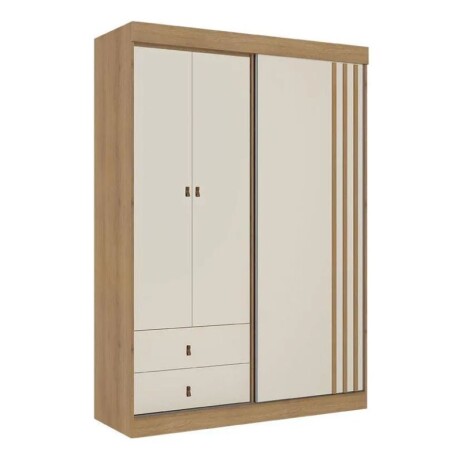 ROPERO 3 PUERTAS 2 CAJONES ASPEN - CAPUCCINO/BLANCO ROPERO 3 PUERTAS 2 CAJONES ASPEN - CAPUCCINO/BLANCO