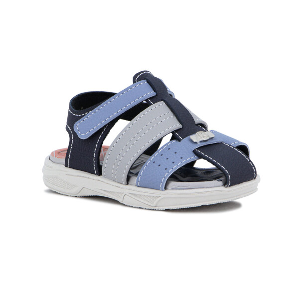 Molekinho Sandalia Casual Infantil Napa Floter Rustico Neo Marino-gris